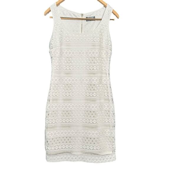Guess Cream Sleeveless Lace Knit Dress S - Picture 1 of 8